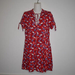 Express Floral Dress Sz Cottagecore Boho Colorful Sundress